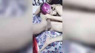 مصري ماسك صحبته المنيوكه في شقته بتمص زبه ويضربها علي كسها سكس نيك جنس مصري نار